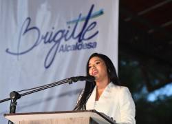 Fotografía de la alcaldesa Brigitte García durante un evento oficial.