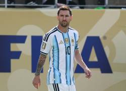 Lionel Messi jugando la final del Mundial 2026 ante España.