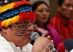 Fotografía del presidente de la CONAIE, Marlon Vargas.