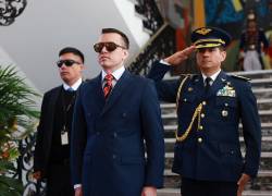 El presidente de la República, Daniel Noboa, en el Palacio de Carondelet.