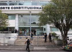 Fotografía del edificio de la Corte Constitucional, tomada el pasado 25 de agosto. el primer día de audiencias por la de demanda de inconstitucionalidad en contra de la Ley de Solidaridad impulsada por el Gobierno.