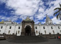 Vista hoy de la Catedral Metropolitana de Quito.