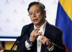 El presidente de Colombia, Gustavo Petro, durante una conferencia de prensa en el Palacio Presidencial de Nariño en Bogotá el 23 de octubre de 2025.