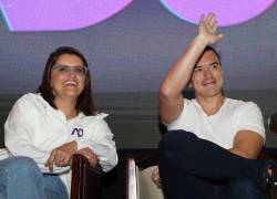 La vicepresidenta María José Pinto y el presidente Daniel Noboa. Foto: API