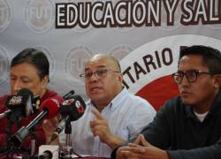 Rueda de prensa de CEDOCUT y FUT–UNE sobre los argumentos para el incremento de salarios.
