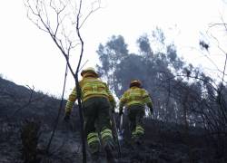 Durante toda la madrugada de este 18 de septiembre, los bomberos permanecieron desplegados en el cerro Casitagua.