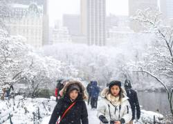 Ante el avance del temporal, la ciudad de Nueva York emitió una alerta de viaje. Foto: AFP