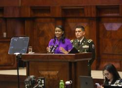 La Fiscal Diana Salazar durante su intervención ante el Plena de la Asamblea, este jueves 25 de enero.