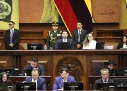 Fotografía del Pleno de la Asamblea, presidido por el legislador oficialista Niels Olsen.