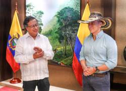 Los presidentes Gustavo Petro y Daniel Noboa.