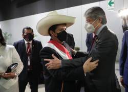 Los mandatarios de Perú y Ecuado, Pedro Castillo y Guillermo Lasso, en Lima, el pasado 28 de julio de 2021.