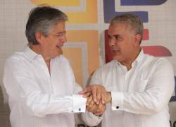 El presidente colombiano, Iván Duque y el ecuatoriano, Guillermo Lasso, durante el X Gabinete Binacional.