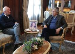 Esta tarde se reunió el vicepresidente Alfredo Borrero con el presidente Guillermo Lasso en el Palacio de Carondelet.