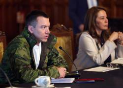 El presidente Daniel Noboa encabezó una reunión de gabinete ministerial en el Palacio de Carondelet.