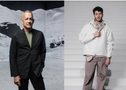 Composición de fotos de Tom Hanks y del cantante Sebastián Yatra. El artista colombiano contó con el apoyo del celebre actor para promocionar su canción 'La Pelirroja'.
