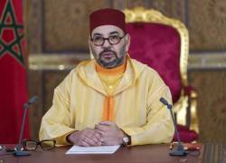 Una imagen publicada por el Palacio Real de Marruecos muestra al rey Mohammed VI de Marruecos pronunciando un discurso.