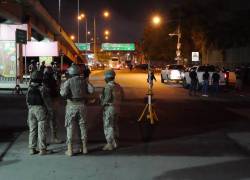Fotografía de militares en la reconstrucción de los hechos que precedieron los asesinatos.