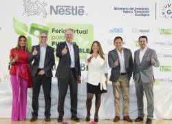 Ejecutivos de Nestlé y de otras empresas participantes de la feria virtual.