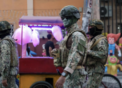 Calle 6 de Marzo bajo resguardo militar. Foto: Ministerio de Defensa.