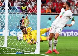 El primer gol de Marruecos anotado a los 73 minutos por Abdelhamid Sabiri.