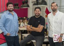 Benjamín López, Germán López y Alberto Arauz, fundadores de Publifyer; la compañía genera actualmente 70 plazas de trabajo, el 30% en áreas tecnológicas.