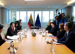 El presidente de la República, Daniel Noboa, mantuvo una reunión con Roberta Metsola, presidenta del Parlamento Europeo
