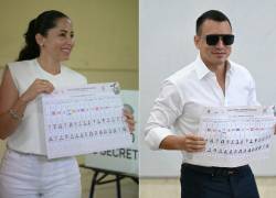 Luisa González y Daniel Noboa.