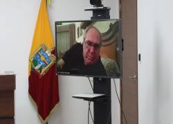 Fotografía que muestra al exmandatario atendiendo una audiencia del caso Pruebas Covid.