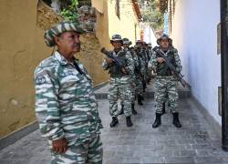 Miembros de la Milicia Nacional Bolivariana participan en un entrenamiento militar en La Guaira, Venezuela, el 8 de octubre de 2025.
