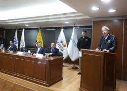 La reunión de los altos funcionarios se llevó a cabo en la Corte Nacional de Justicia, en Quito.