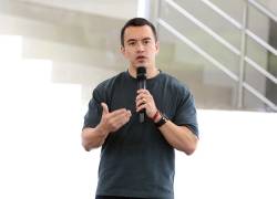 Daniel Noboa habla sobre anuncios de paro nacional.