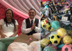 Pidieron juguetes para donarlos a niños y no regalos de boda