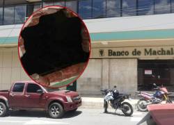 Roban medio millón de dólares en un banco de Portovelo, El Oro: esto se sabe sobre el asalto