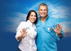 Luisa González y el expresidente Rafael Correa.