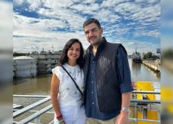 Aquiles Alvarez publicó una fotografía junto a la prefecta Marcela Aguiñaga.