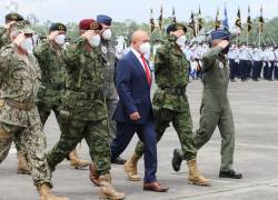 Ministro de Defensa, Luis Hernández, este jueves durante la ceremonia militar de conmemoración al vigésimo séptimo aniversario de la Victoria Aérea del Cenepa y Día de la Aviación de Combate.