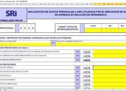 El formulario está disponible en la página web del Servicio de Rentas Internas (SRI).