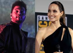 (i) The Weeknd y (d) Angelina Jolie salieron juntos por primera vez en junio de este año.
