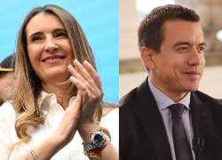 Combo de fotografías de la candidata presidencial colombiana, Paloma Valencia, y el mandatario de Ecuador, Daniel Noboa.