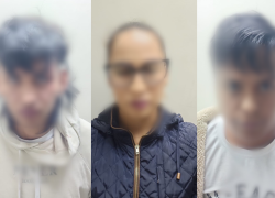 Fotografías difundidas por la Policía Nacional de los tres detenidos.