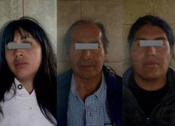 Tres de los cinco aprehendidos por presuntamente participar en un ataque contra una caravana presidencial en el cantón Tambo.