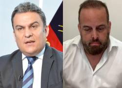 Combo de fotografías del exministro del Interior, José Serrano (I), y el proceso por el caso Metástasis, Xavier Jordán (D).