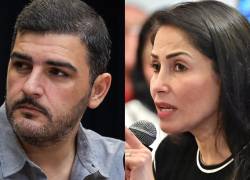 Combo de fotografías del alcalde de Guayaquil, Aquiles Alvarez (I), y la presidenta de la Revolución Ciudadana, Luisa González (D).