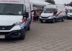 Captura de video de presentación de las nuevas ambulancias.