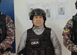 Fotografía de Pablo Muentes tras su detención en Samborondón.