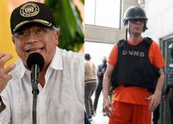 Combo de fotografías que muestra al presidente de Colombia, Gustavo Petro (I), y al exvicepresidente ecuatoriano Jorge Glas (D).