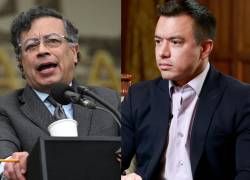 Combo de fotografías del presidente colombiano, Gustavo Petro, y el mandatario de Ecuador, Daniel Noboa.