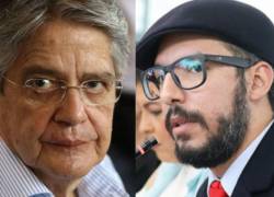 Combo de fotografías que muestran al expresidente Guillermo Lasso y al periodista Andersson Boscán.
