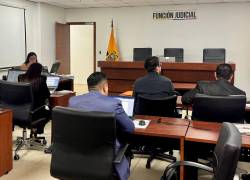 La imagen corresponde al lugar en el Complejo Judicial Norte de Quito, donde se instala la audiencia de juicio en el caso Blanqueo Fito.