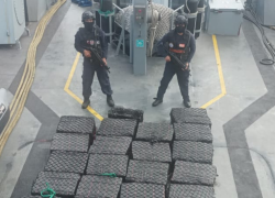 Fotografía de la droga incautada en el operativo.